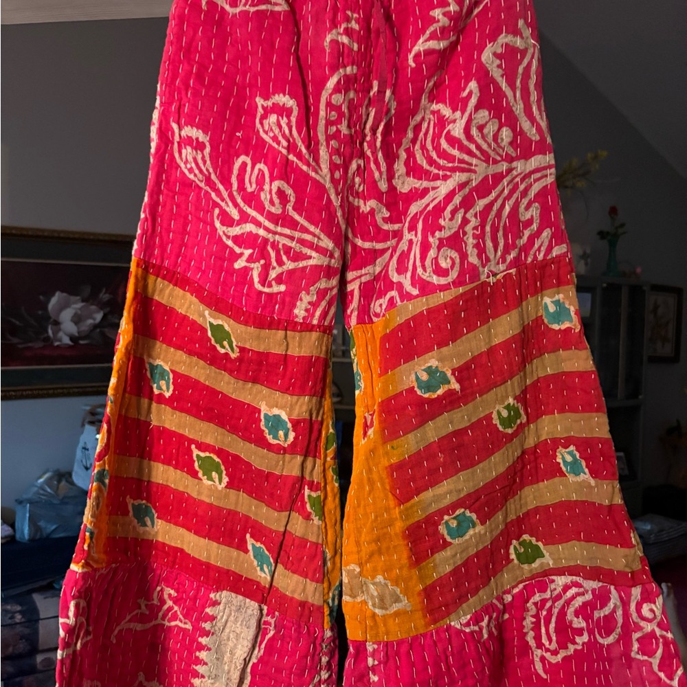 Vibrant Pink and Orange Women's Pants